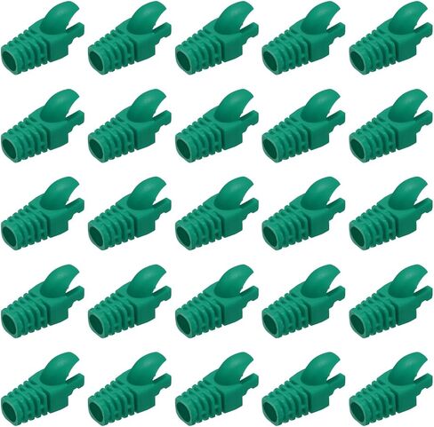غطاء موصل التوصيل PATIKIL RJ45، 100 قطعة Cat5 Cat5E Cat6 Cat7 غطاء التمهيد لكابل الشبكة لأجهزة الكمبيوتر المحمولة وأجهزة الكمبيوتر المكتبية وأجهزة التوجيه وطابعات كاميرات شبكة التلفزيون الذكية، أبيض in Kuwait