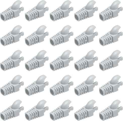 غطاء موصل التوصيل PATIKIL RJ45، 100 قطعة Cat5 Cat5E Cat6 Cat7 غطاء التمهيد لكابل الشبكة لأجهزة الكمبيوتر المحمولة وأجهزة الكمبيوتر المكتبية وأجهزة التوجيه وطابعات كاميرات شبكة التلفزيون الذكية، أبيض in Kuwait