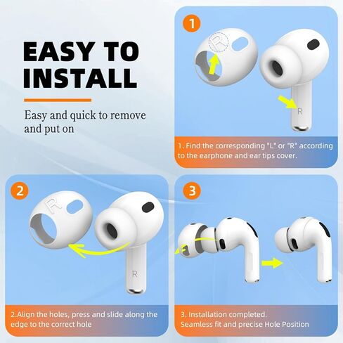 [5 أزواج] غطاء أطراف الأذن AirPods Pro 3 [يناسب الجراب]، غطاء أذن من السيليكون الناعم AirPod Pro 3 مضاد للانزلاق Air Pod pro 3 ملحقات متوافقة مع سماعات الأذن AirPods Pro الجيل الثالث 2025 (5 ألوان) in Kuwait