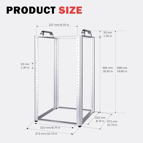 GeeekPi DeskPi RackMate TL1, 10 inch 10U Server Rack for Network, Servers, Audio, and Video Equipment, Open Frame Aluminum Alloy Rack in Kuwait