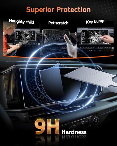 CDEFG For 2024-2025 2026 Jeep Wrangler/4xe/Gladiator Screen Protector - 12.3 Inch 9H HD Tempered Glass - (Sport, Willys, Sahara, Rubicon, Mojave,High Altitude) Touchscreen Accessories in Saudi Arabia