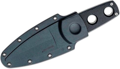 COLD STEEL Secret Edge Durable Lightweight Japanese AUS8A Steel Drop Point 3.5" Fixed Blade Tactical Outdoor Hunting Concealed Carry Neck Knife, Griv-Ex Handle, Secure-Ex Sheath in Saudi Arabia