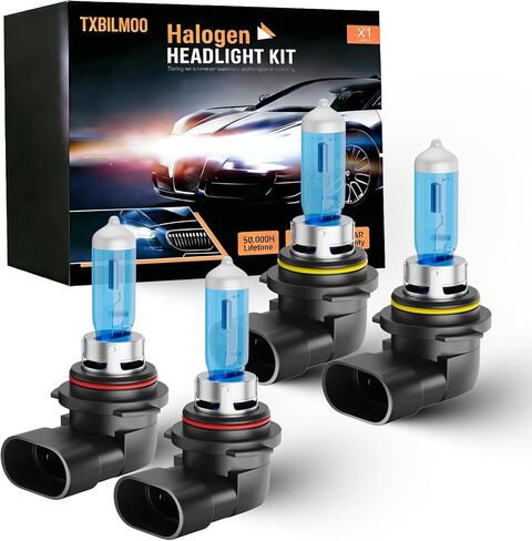 Halogen Headlight Bulbs Compatible For Toyota Camry 2007 2008 2009 2010 2011 2012 2013 2014-2018,High Low Beam Lights Bulb, 6000K White, 350% Brightness Upgrade, Plug & Play, 4-Pack in Saudi Arabia