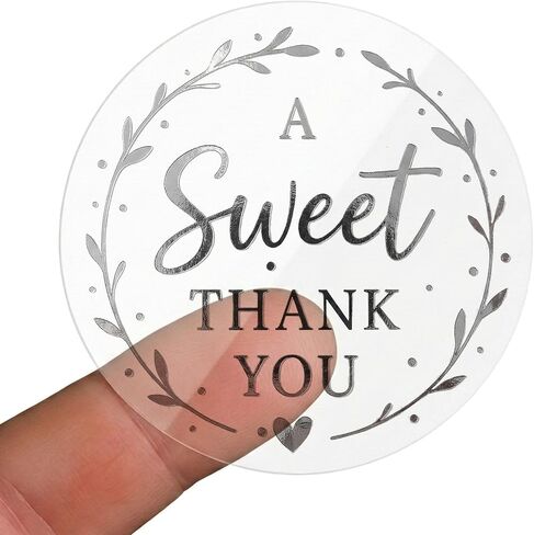 120 x A Sweet Thank You Round Wedding Favor Stickers, 1.6" Welcome Favor Stickers, Thank You Labels, Cookie Favor Stickers, Sweet Bag Stickers in Saudi Arabia