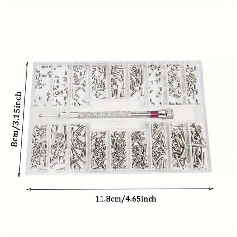 500Pcs Mini Screws Set Micro Laptop Computer Screw Sunglass Watch Tablet Glasses Repair Screws Hardware Tools in Saudi Arabia