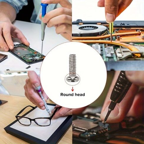 500Pcs Mini Screws Set Micro Laptop Computer Screw Sunglass Watch Tablet Glasses Repair Screws Hardware Tools in Saudi Arabia