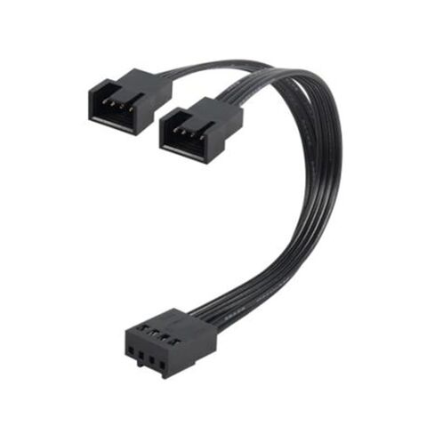 4Pin PWMs Fan Cable 1 to 2 Ways Splitter Black Sleeved 13cm Extension Cable Connectors PWMs Extension Cable in Kuwait
