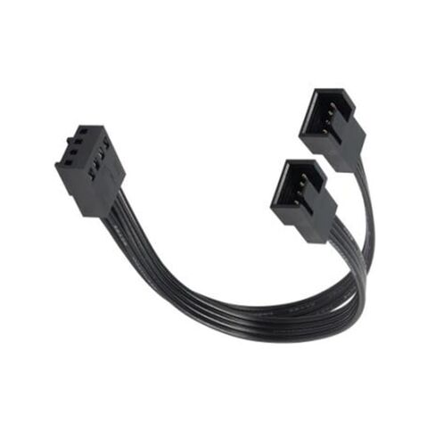 4Pin PWMs Fan Cable 1 to 2 Ways Splitter Black Sleeved 13cm Extension Cable Connectors PWMs Extension Cable in Kuwait