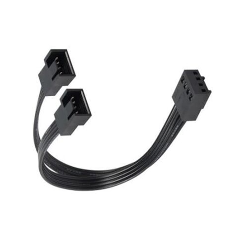 4Pin PWMs Fan Cable 1 to 2 Ways Splitter Black Sleeved 13cm Extension Cable Connectors PWMs Extension Cable in Kuwait