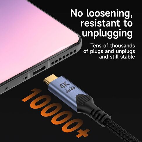 كابلات USB c قصيرة 2 حزمة 2 قدم، شحن سريع من النوع C 100 وات، كابل بيانات usbc 20 جيجابت في الثانية، USB 3.2 عالي السرعة الجيل 2x2، فيديو 4K@60 هرتز، متوافق مع الشاشة/العرض Thunderbolt 4/3 in Kuwait
