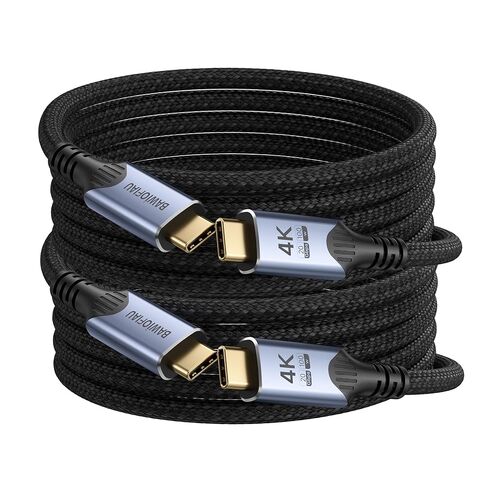 كابلات USB c قصيرة 2 حزمة 2 قدم، شحن سريع من النوع C 100 وات، كابل بيانات usbc 20 جيجابت في الثانية، USB 3.2 عالي السرعة الجيل 2x2، فيديو 4K@60 هرتز، متوافق مع الشاشة/العرض Thunderbolt 4/3 in Kuwait