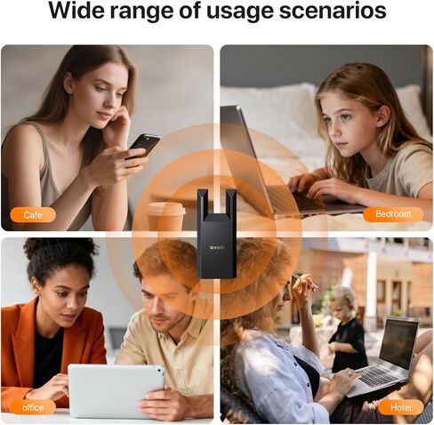 Tenda WiFi Extender N300 WiFi Extender,with Ethernet Port, Up to 800 Sq. Ft.,Single Band WiFi Range Extender,Repeater Mode&AP Mode,Easy Setup,2.4GHz only(R10-BK) in Saudi Arabia