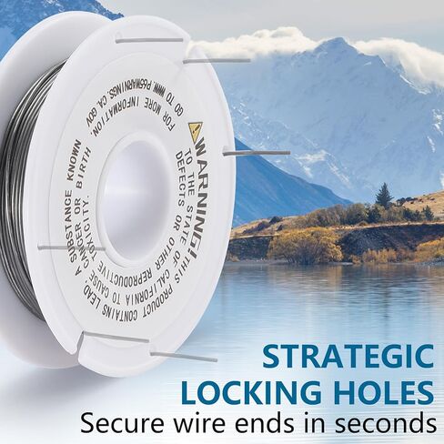 Lead Wire for Fly Tying, 2 oz Spools (0.020", 0.030", 0.040" Available), Single Spools with Exclusive Hole Pattern Reel, Fly Tying Equipment, Soft Lead Wire Materials, Fishing Weight Thread Supplies in Kuwait