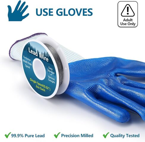 Lead Wire for Fly Tying, 2 oz Spools (0.020", 0.030", 0.040" Available), Single Spools with Exclusive Hole Pattern Reel, Fly Tying Equipment, Soft Lead Wire Materials, Fishing Weight Thread Supplies in Kuwait