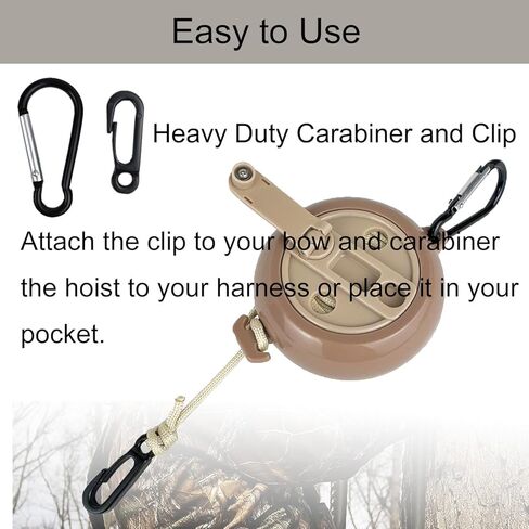 قابل للسحب القوس رافعة القوس سحب ما يصل حبل 33ft القوس الرماية معدات الصيد على ظهره رافعة الغزلان معدات الصيد السرج الملحقات البني in Kuwait