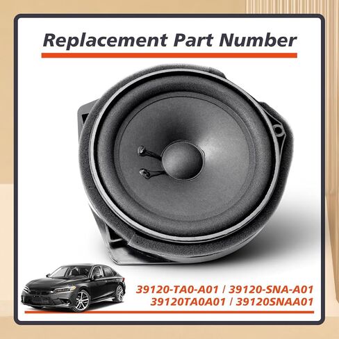 39120-TA0-A01 مجموعة مكبرات الصوت للباب الأمامي متوافقة مع Honda Civic Accord CRV Odyssey Pilot 2008-2025 ملحقات مكبرات الصوت للسيارة استبدال 39120-SNA-A01 39120TA0A01 39120SNAA01 in Saudi Arabia