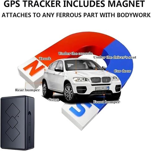 Mini GPS Tracker for Vehicles - Tracker Device for Vehicles No Subscription No Monthly Fee Car Tracker Device Hidden Magnetic Real-Time Tracking GPS Tracker for Cars Kids Dogs in Kuwait