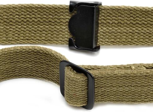 M1 Garand Canvas Rifle Sling with Correct WW2 Hardware Lt. OD Marked JT&L 1943 in Saudi Arabia