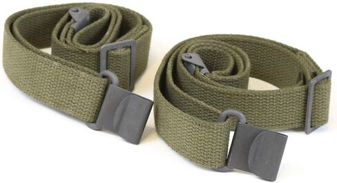 قطعتان من حبال الويب لـ M1 Garand USGI Style Two Point OD Cotton Web US Made in Saudi Arabia