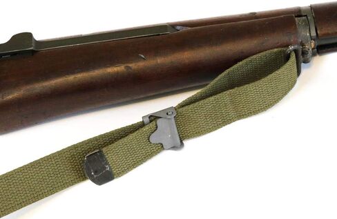 قطعتان من حبال الويب لـ M1 Garand USGI Style Two Point OD Cotton Web US Made in Saudi Arabia