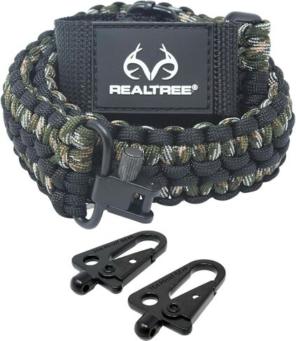 Realtree باراكورد تقليدي بنقطتين حمالة المسدس 550 قابل للتعديل مع حلقات ومحول. حبال خارجية مرخصة رسميًا. مثالية للصيد واستخدام البقاء على قيد الحياة. ممتاز in Kuwait