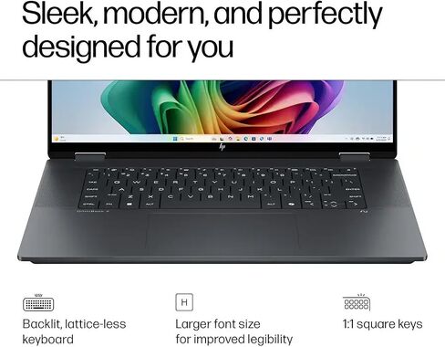 لاب توب اتش بي اومني بوك اكس فليب 2 في 1 | 16 بوصة WUXGA IPS Touch | معالج Intel 8-Core Ultra 7 256V | 16 جيجابايت DDR5 1 تيرابايت SSD | Copilot+ AI PC لمصمم الأعمال الاحترافي Win11 مع ملحق DLCA in Kuwait