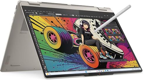 Lenovo 2025 Yoga 7 2-in-1 Copilot+ PC مع معالج AMD Ryzen AI 7 350، وشاشة لمس WUXGA مقاس 16 بوصة، وذاكرة LPDDR5X-7500MT/s سعة 16 جيجابايت، و1 تيرابايت SSD، وWi-Fi 7، وقلم خطي، وكاميرا هجينة FHD/IR، وقارئ FP، وWin11 Pro in Kuwait