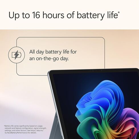 كمبيوتر محمول/كمبيوتر لوحي Microsoft Surface Pro 2 في 1 (2025)، نظام Windows 11 Copilot+ PC، شاشة لمس 12 بوصة، Snapdragon X Plus (8 كور)، ذاكرة وصول عشوائي 16 جيجابايت، تخزين 256 جيجابايت، بلاتيني (متجدد) in Kuwait