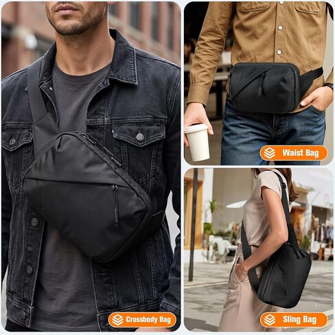 FINPAC Concealed Fanny Pack for Men, Bando Bag Tactical Sling/Belt Bag with Universal Pistol Holster, Hip Pack Travel Hiking in Saudi Arabia