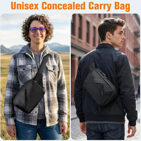 FINPAC Concealed Fanny Pack for Men, Bando Bag Tactical Sling/Belt Bag with Universal Pistol Holster, Hip Pack Travel Hiking in Saudi Arabia