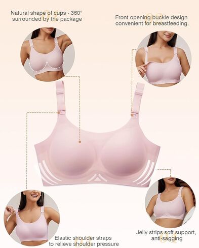 As Fairy Nursing Bras for Breastfeeding Natural Shape Maternity Bra Seamless Jelly Strip Support Comfort Pregnancy Bra in Saudi Arabia