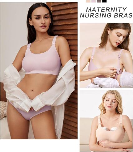 As Fairy Nursing Bras for Breastfeeding Natural Shape Maternity Bra Seamless Jelly Strip Support Comfort Pregnancy Bra in Saudi Arabia