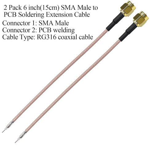 TUOLNK SMA to PCB Solder Wire Pigtail Cable SMA Male to PCB Welding WiFi Antenna Extension Cable for WiFi Wireless Router RG316 6inch(15cm) Soldering Coaxial Coax Cable 2 Pack in Saudi Arabia