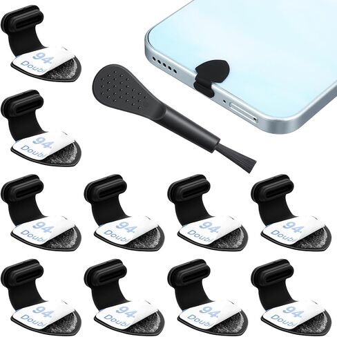 10PCS USB C Silicone Dust Plugs, Anti-Lost USB C Port Cover with 1PC Cleaning Brush Anti-Dust Dirt Fluff Protection for Type-C Ports in Saudi Arabia
