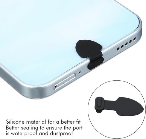 10PCS USB C Silicone Dust Plugs, Anti-Lost USB C Port Cover with 1PC Cleaning Brush Anti-Dust Dirt Fluff Protection for Type-C Ports in Saudi Arabia