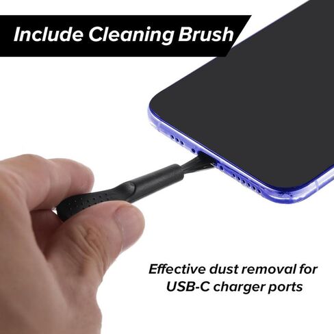 USB C Dust Plug, 4 Pack Type C Anti Dust Plug Cover Charging Port Protector Cap with Cleaning Brush for iPhone 15 Series, Samsung Galaxy S22/S21/S20, Note 20/10, All USB C Devices in Saudi Arabia