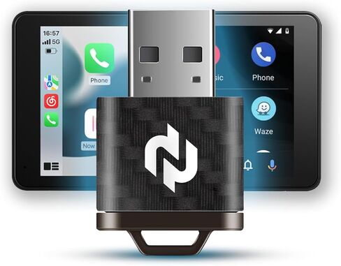 N Wireless CarPlay Adapter Upgrade – Faster & More Stable Wireless Apple CarPlay for Wired CarPlay Vehicles, 5GHz WiFi Performance, Plug & Play USB Dongle, Quick Pairing in Saudi Arabia