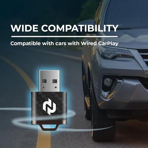 N Wireless CarPlay Adapter Upgrade – Faster & More Stable Wireless Apple CarPlay for Wired CarPlay Vehicles, 5GHz WiFi Performance, Plug & Play USB Dongle, Quick Pairing in Saudi Arabia