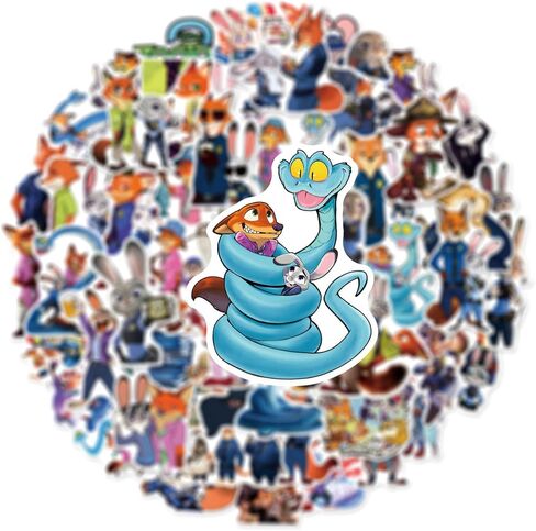 Cool Zootopia 2 Stickers for Teens Adults, Cartoon Stickers for Water Bottles,Laptop,Birthday Party Supplies Party Decorations Party Favors in Kuwait