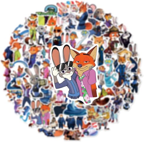 Cool Zootopia 2 Stickers for Teens Adults, Cartoon Stickers for Water Bottles,Laptop,Birthday Party Supplies Party Decorations Party Favors in Kuwait