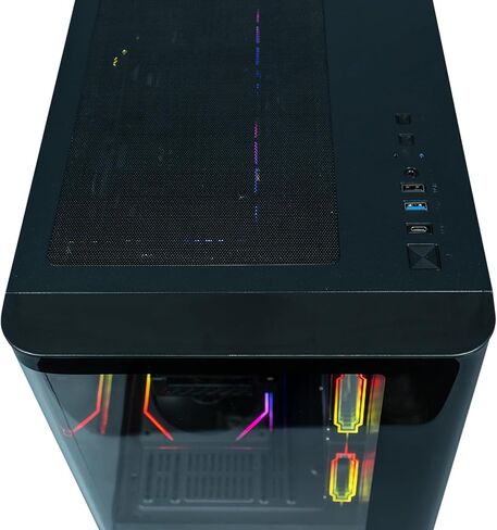 ViprTech Reaper 2.5 Liquid-Cooled PC - AMD Ryzen 7 8700F (5.0Ghz Turbo), AMD RX 9060 XT 16GB, 16GB DDR5 RAM, 1TB NVMe SSD, 800W Gold PSU, VR-Ready, WiFi BT, Win 11, Gaming Desktop Computer, Black in Saudi Arabia