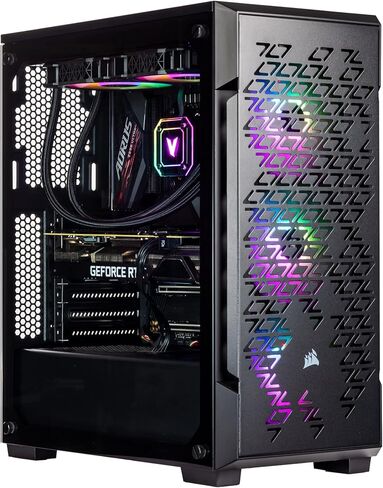 Velztorm Ferrux II Custom Built Gaming Desktop PC (Intel i9-12900K, GeForce RTX 5060, 64GB DDR4, 1TB PCIe SSD + 2TB HDD, RGB Fans, 240mm AIO, 750W PSU, WiFi 6, Bluetooth 5.1, RJ-45, Win 11 Home) in Kuwait