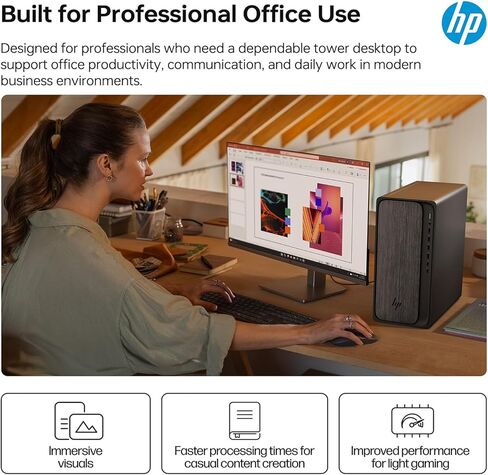 سطح المكتب البرجي HP OmniDesk M02 للمحترفين، أداء AMD Ryzen 7 8700G للإنتاجية وتعدد المهام، ذاكرة وصول عشوائي DDR5 سعة 64 جيجابايت، SSD 2 تيرابايت، W11P، لوحة المفاتيح اللاسلكية & M، حزمة مع محرك أقراص فلاش USB ADATA بسعة 64 جيجابايت in Kuwait