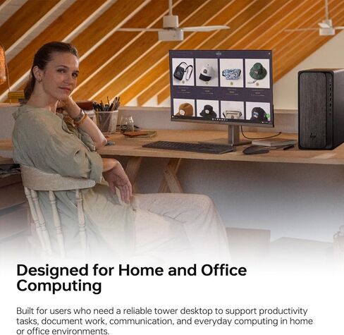 سطح المكتب البرجي HP OmniDesk M02 للمحترفين، أداء AMD Ryzen 7 8700G للإنتاجية وتعدد المهام، ذاكرة وصول عشوائي DDR5 سعة 64 جيجابايت، SSD 2 تيرابايت، W11P، لوحة المفاتيح اللاسلكية & M، حزمة مع محرك أقراص فلاش USB ADATA بسعة 64 جيجابايت in Kuwait