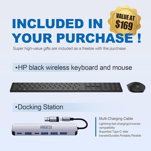 كمبيوتر HP OmniDesk المكتبي - Intel Core Ultra 7 265، 16 جيجابايت DDR5 1 تيرابايت SSD، تصميم خشبي داكن أنيق، أداء جاهز للذكاء الاصطناعي، Windows 11 Pro مع محطة إرساء in Kuwait