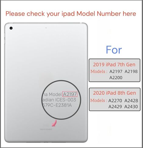 لجهاز iPad 7/8 (الجيل السابع) الثامن) زجاج بديل للشاشة يعمل باللمس، لجهاز iPad 10.2 بوصة A2197 A2200 A2270 A2428، لاصق مثبت مسبقًا، مع زر الصفحة الرئيسية، وواقي ومجموعة إصلاح كاملة - أسود in Kuwait