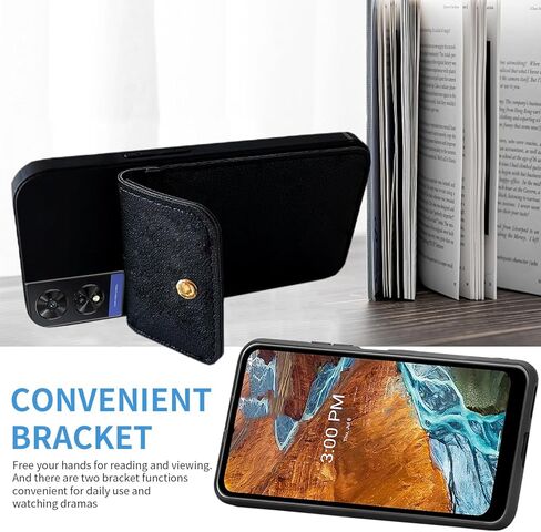for TCL 50 XE 5G Case, TCL 50 XE NXTPAPER 5G Phone Case Wallet Back with Card Holder, PU Leather Case Crossbody Adjustable Detachable Lanyard Hands Free | Kickstand Shockproof Protective,Black in Saudi Arabia