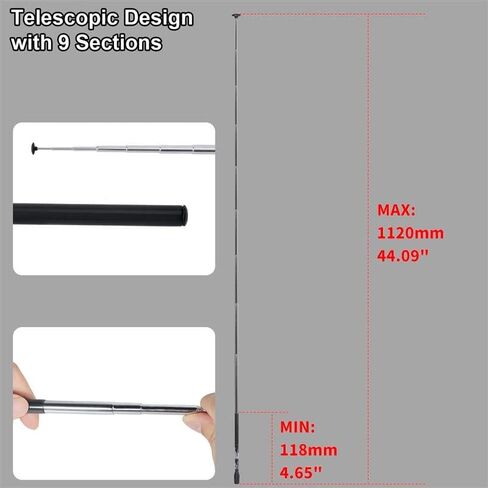 70-1000MHz Wide Band Telescopic Antenna SMA-Male Mobile Radio Antenna for TYT MD-UV380 MD-380 TH-UV3R TH-UV8000E YAESU VX-6R Kenwood 2-Way Radio HT Scanner in Saudi Arabia