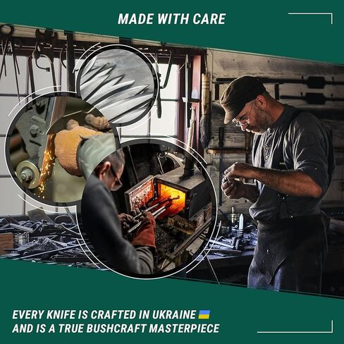 سكين BeaverCraft Bushcraft كامل من الفولاذ الكربوني BSH4 Dusk - سكين تخييم بشفرة ثابتة مع غمد للحزام - أدوات سكاكين التنزه سيرًا على الأقدام والبقاء على قيد الحياة معدات Bushcraft in Kuwait