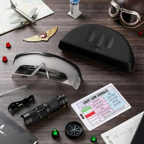 Aviation Flight Training Glasses with Red Light Flashlight Adjustable View Limiting Goggles Device with Box and Tag IFR Glasses Training Aviation for Pilot in Saudi Arabia